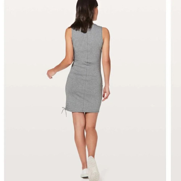 Lululemon Cinch It Dress Heathered Medium Grey Size 4 - Picture 4 of 8